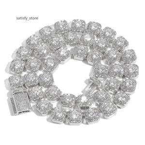 Groothandel 10mm VVS Moissanite Tennisketen Iced Women Fine Jewelry Tennis Necklace