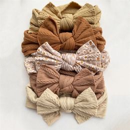 En gros 10 pièces bébé câble tricot bandeaux pour enfants élastiques bandes de cheveux fille accessoires infantile bandeau doux Turban né