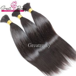 Vente en gros 10pcs / lot Sans traité Cheveux en vrac 8-30inch Dyablement Dyable Brésilien Cheveux Vulk 7a Couleur naturelle Vierge Human Cheveux Holidiens pour Grealetremy