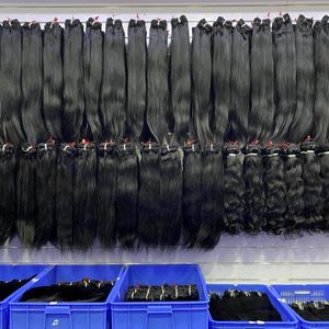 Groothandel 10 stks Peruaanse weefsel ruwe rechte menselijk haarbundels 30 34 inch bundel remy extensions