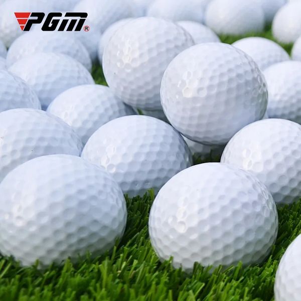 Vente en gros 10 pièces PGM balles de golf double couche balançoire de golf mettant la balle d'entraînement blanc standard balle de golf vierge personnalisable 240301