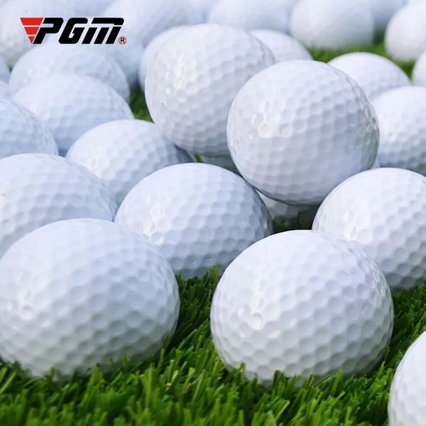 Vente en gros 10 pièces PGM balles de golf double couche balançoire de golf mettant la balle d'entraînement blanc standard balle de golf vierge personnalisable 240129