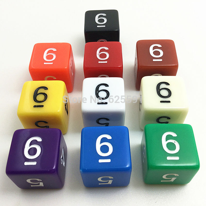 Wholesale-10pcs/set T&G High Quality Colorful D6 Dice Set Opaque effect,Dungeons and dragons 6 side Digital Dice,digital number 1-6