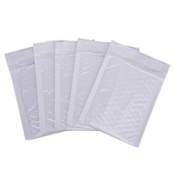 Vente en gros - 10X Kawaii imperméable à l'eau blanc perle film Bubbel 11 * 15 enveloppe Bulle sac Mailer enveloppes d'expédition rembourrées avec envoi à bulles