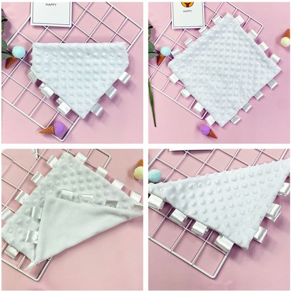 Écharpe blanche par Sublimation pour bébé, 10x10 pouces, serviette de Table en Polyester à transfert de chaleur, écharpe triangulaire A12, 25.5x25.5cm, vente en gros