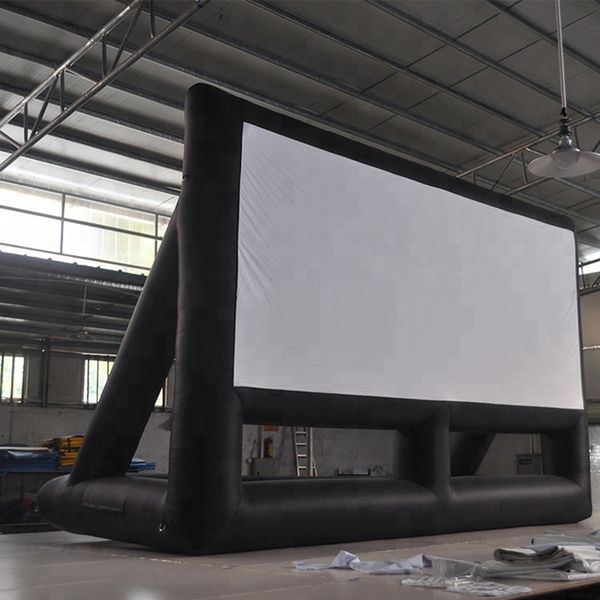 wholesale 10x7 m (33x23 pies) Con soplador gigante Blow Up Out Out Air Cinema Proyección Película de fiesta Pantalla de cine inflable Proyector portátil al aire libre