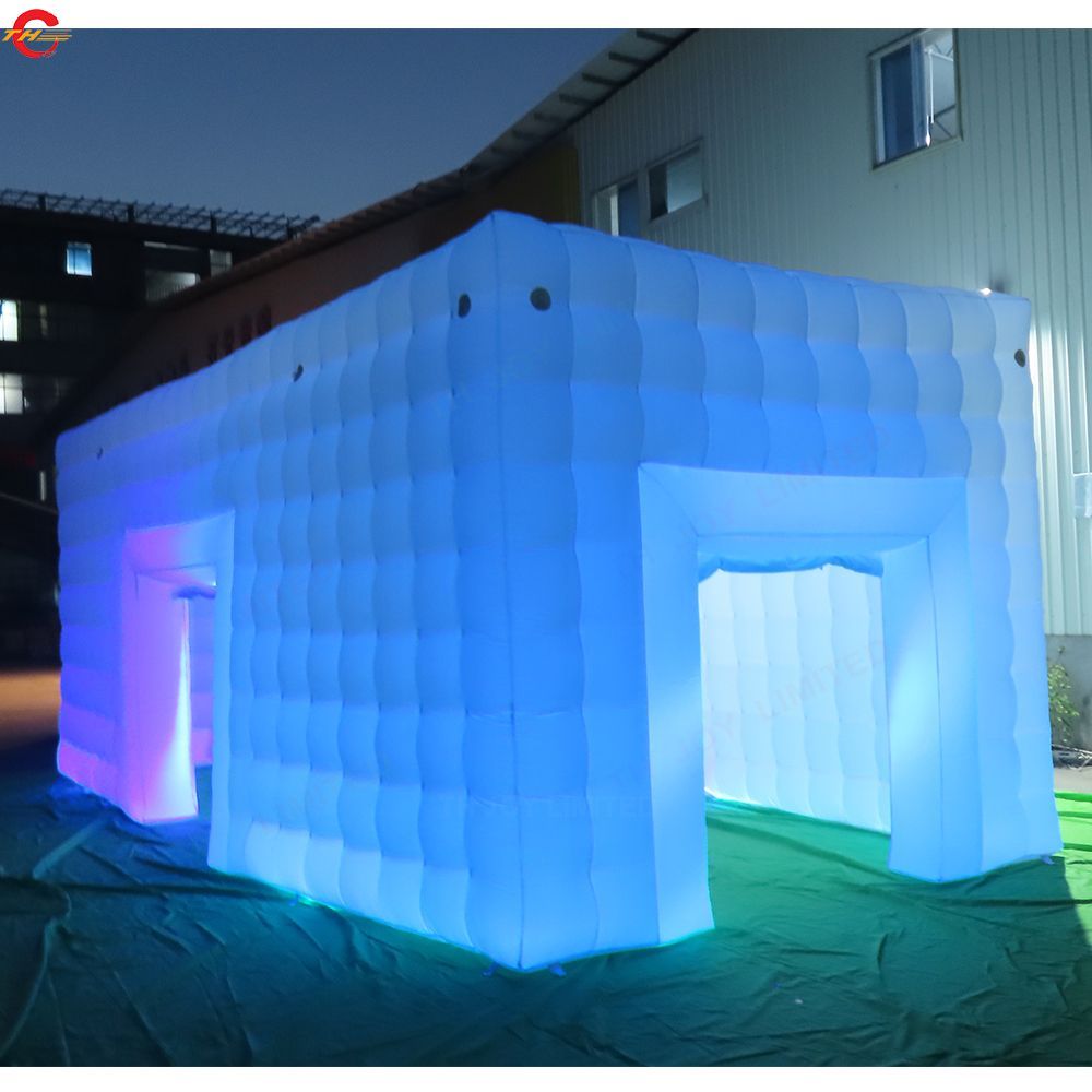wholesale 10x8x4mH (33x26x13.2ft) free ship to door outdoor activities colorful lighting inflatable lawn tent for sale