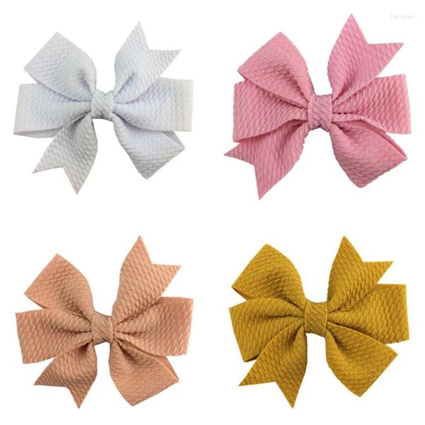 Al por mayor 120pcs/lote Siyuan Waffle Tel -Hair Bow with Clip para niñas de 9 cm Bows Bows Kids Diy Accesorios H0519B