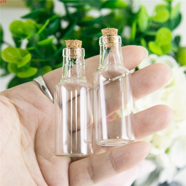 Mini bouteilles en verre Transparent de 12ml, avec bouchon en liège, bocaux cadeaux transparents, 50 pièces/lot, bonne quantité, vente en gros