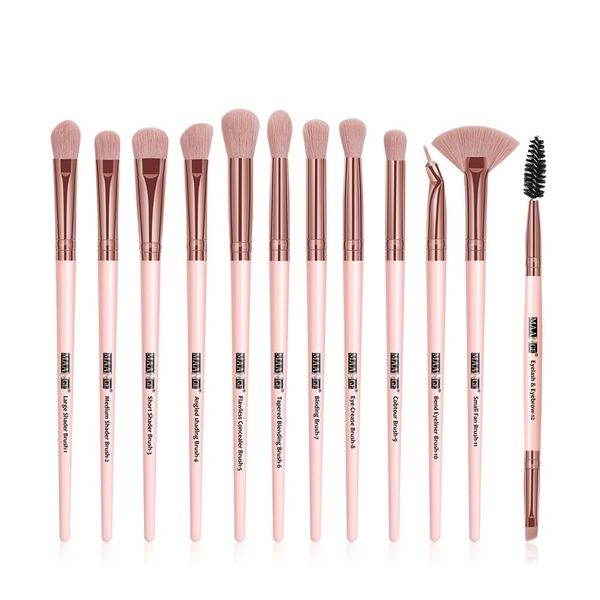 En gros 12 PCS Pinceaux De Maquillage Ensemble Cosmétique Poudre Ombre À Paupières Fondation Outils Mélange Maquillage Brosse Maquiagem Outil De Beauté