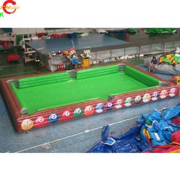 wholesale 12x6m (40x26ft) Activités de plein air en bateau gratuit Snooker football billard humain table de billard gonflable à vendre