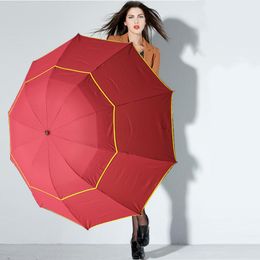 Gros 130cm Big Top Qualité Parapluie Femme Pluie Coupe-Vent Grand Paraguas Mâle Femmes Soleil 3 Floding Grand Parapluie En Plein Air Parapluie