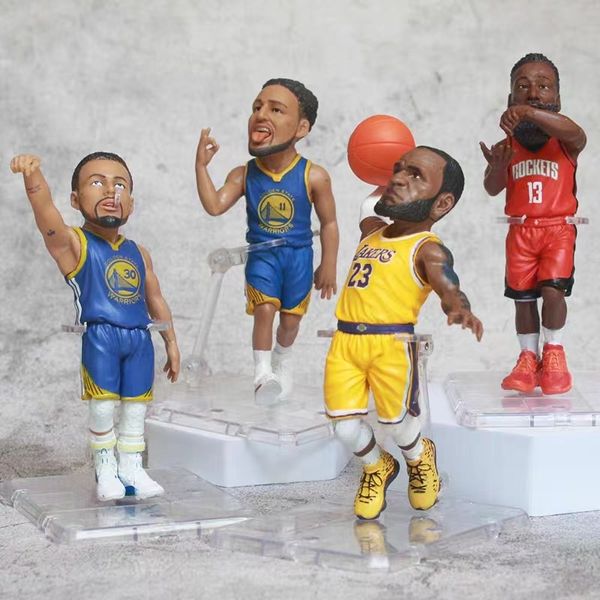 Vente en gros 13 cm joueur de basket main modèle statue décoration de voiture poupée garçon cadeaux