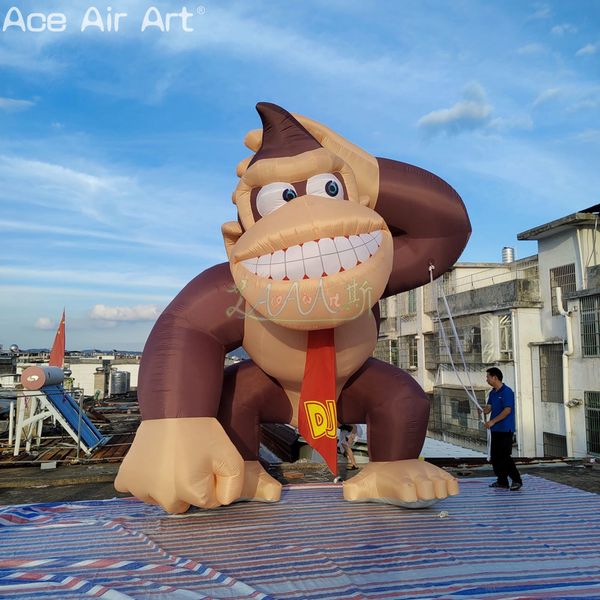 groothandel 13ft opblaasbare evenement aap buitendecoratie orang-oetan gorilla mascotte model voor bierfeest carnaval of reclame 001