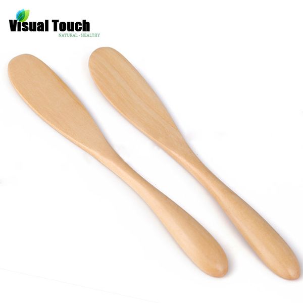 Vente en gros - 14,5 * 2,1 cm Vaisselle En Bois Spatule Confiture Beurre Épandeur Gâteau Couteau Salade Fromage Mélange Grattoir Ustensiles Cuisson Pâtisserie Spatules