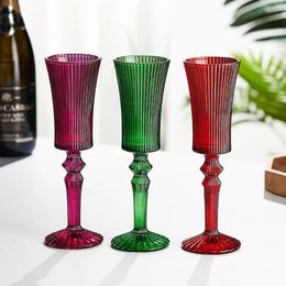 Groothandel 140 ml 6 kleuren Europese romantische mooie beker glas wijn lamp dikke beker champagne glas restaurant hotel FY5991 0229