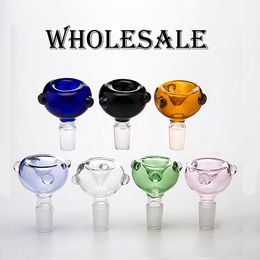 Roken accessoires 14mm 19mm glazen kom Big Size Style met Crown Bong Bowls Herb Holsers voor Water Bong DAB Rig Groothandel 491