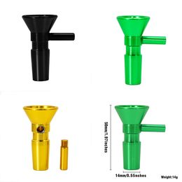 En gros 14mm Mâle Métal tabac à fumer Bol pour Verre Eau huile dab rig Bongs Bubbler Pipe