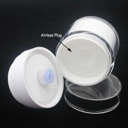 En gros 15 30g Blanc Simple Airless Bouteille Cosmétique 50g Acrylique Vide Crème Pot Cosmétiques Pompe Lotion Conteneur 12 LL