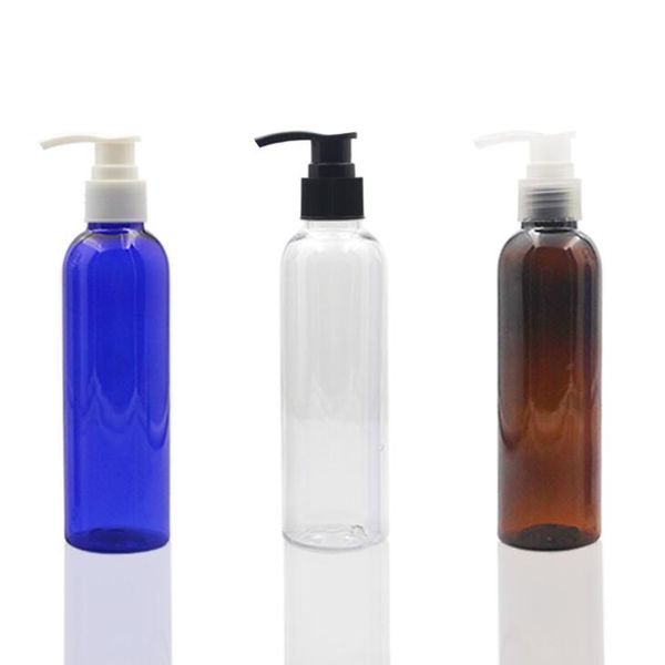 Venta al por mayor- 150 ml, botella recargable de gel de ducha con loción, botellas de plástico con tapa de bomba de viaje para envases de limpiador facial de perfume cosmético vacío