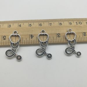 Breloques antiques en argent, 150 pièces, pendentifs, bijoux pour collier, Bracelet, boucles d'oreilles, Style rétro, 28x15mm, vente en gros