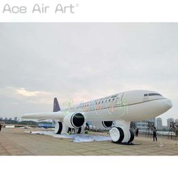 En gros 15m 49.2ft Longueur Géant Airplane gonflable Modèle d'avion extérieur Navette d'espace d'air pour les expositions ou la science et la publicité sur les événements scientifiques