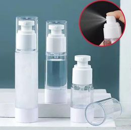 Groothandel 15ml 30ml 50ml 80ml 100ml 120ml Airless pompfles Vacuümpers Lotion Spray Pompcontainers Hervulbare draagbare reisflessen SN6248