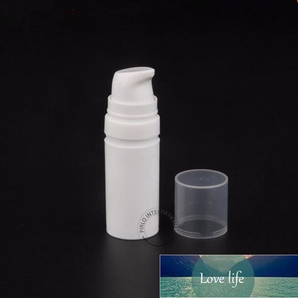 Venta al por mayor, botella de plástico con bomba de loción sin aire de 15ml, botella pulverizadora de 1/2OZ, emulsión de crema, envase pequeño, embalaje recargable