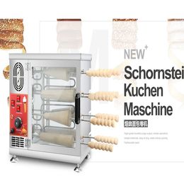 groothandel 16 stuks houten stokken elektrische schoorsteen cake oven maker machine; schoorsteencakerollers ijs Wafelijzerkegel