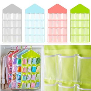 Groothandel - 16 Zakken Helder Over Deur Opknoping Bag Schoenenrek Hanger Opslag Tidy Organizer Mode Home Gratis Verzending