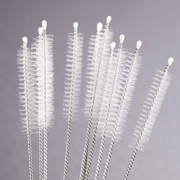 Vente en gros 17cm pailles à boire brosses 100X cure-pipes longueur de paille en nylon pour bouteille et tube de gobelet Sippy