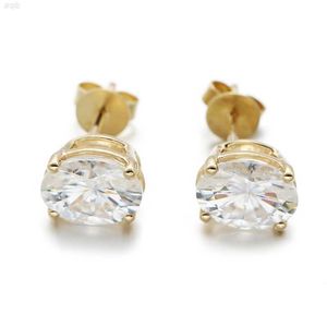 Vente en gros de boucles d'oreilles en or jaune 18 carats Bijoux Boucles d'oreilles Femmes Vvs Moissanite Boucles d'oreilles Hommes