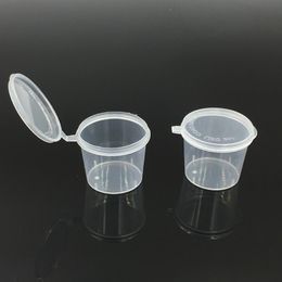 Groothandel 1 oz wegwerp plastic portie cup kruidersaus snack dressing shot cup containers verpakking dozen W0030