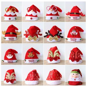 Wholesale 1PC Chapeau de Noël Santa Claus LED Éclairage Costume Clignotant Décoration de fête de Noël et Nouvel An Mini chapeaux