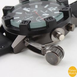 Groothandel 1 stks Zwart Nieuwe Hot Luxe V6 Zwarte Gladiator Mannen Sport Lederen Militaire Horloge GRATIS VERZENDING