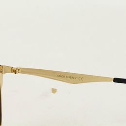Gros-1pcs mode lunettes de soleil rondes lunettes lunettes de soleil designer marque cadre foncé 50mm lentilles en verre pour hommes femmes mieux brun e053 #