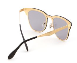 Vente en gros-1pcs en gros - Sunglasses de marque de marque Hommes Femmes Haute Qualité Métal Lentilles de mode lunettes lunettes avec des boîtiers libres et une boîte