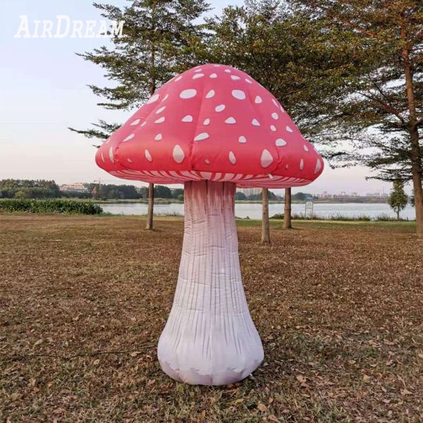 Champignon gonflable géant coloré vif avec lumières LED pour événements de festival en plein air, vente en gros de 2/3/4/7 m de hauteur