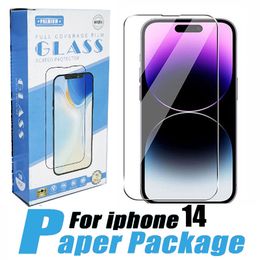 Groothandel 2.5D Screen Protector Voor iPhone 15 14 Plus 13 12 pro max 6.7 mini 5.4 Film Galaxy A73 A53 A72 A52 A71 A51 5G A02S Metro Gehard Glas met 10 in 1 Papier pakket