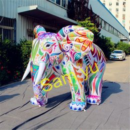 Petit éléphant gonflable de 2 m de haut, avec lumière LED, vente en gros, éléphant gonflable coloré contorl
