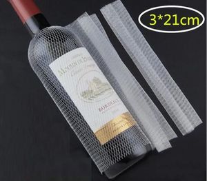 groothandel 2000 stks plastic PE rode wijnfles beschermende netto fles sokken fles mouw netto wit