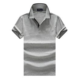 Vente en gros 2061 été nouveaux polos chemises hommes européens et américains à manches courtes décontracté coton colorblock grande taille brodé mode t-shirts S-2XL