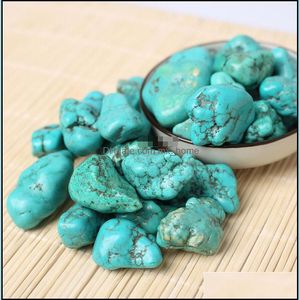 Groothandel 200g BK Big Tumbled Stone Turquoise Crystal Healing Reiki Mineral Drop Levering 2021 Hangers Arts Ambachten Geschenken Home Garden WW4