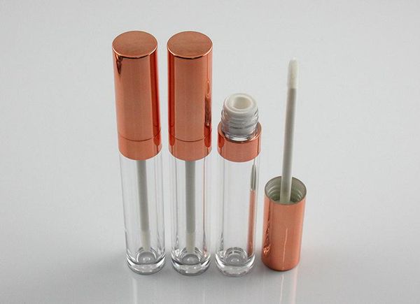 Tubes de brillant à lèvres en gros 200PCS 6ml, bouchon en or rose, récipient d'emballage de bâton de lèvre de cylindre, bouteille de baume à lèvres bricolage vide 200pcs SN006