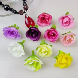 Groothandel 200 % Mini Rose Flower Heads Artficial Silk Tea Rose voor bruiloft Baby shower decoratie middelpunt