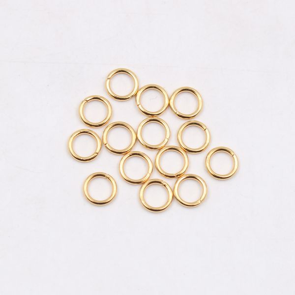 wholesale 200 piezas de acero inoxidable anillo de salto abierto anillo dividido 5x1 mm / 6 * 1 mm / 7 * 1 mm / 8 * 1 mm joyería que encuentra plata pulida moda DIY oro