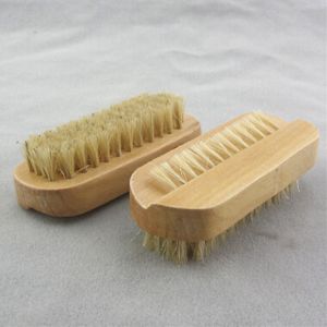 Cepillo de cerdas de jabalí Natural, cepillo de madera para uñas o cepillo para limpiar los pies, depurador de masaje corporal, envío gratis
