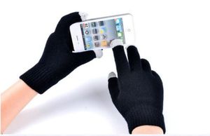 Gros-2015 nouvelle mode hiver hommes unisexes femmes écran tactile extensible doux et chaud hiver chaud laine gants mitaines pour téléphone portable tablette pad