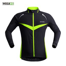 Groothandel-2015 nieuwe professionele thermische fietsen jas Winter Running Sportjack Mannen Vrouwen Hoge Kwaliteit WOSAWE 2 Colors BC266