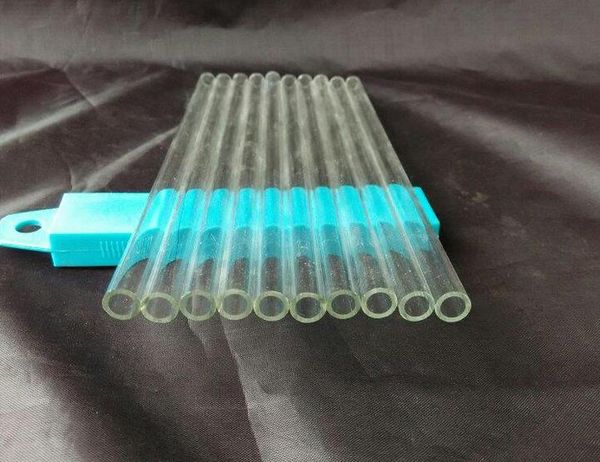 Livraison gratuite en gros ------- 2015 nouveau tube en verre transparent épais, longueur 20 cm * diamètre 8 mm, accessoires en verre pour narguilé / bong en verre, spo